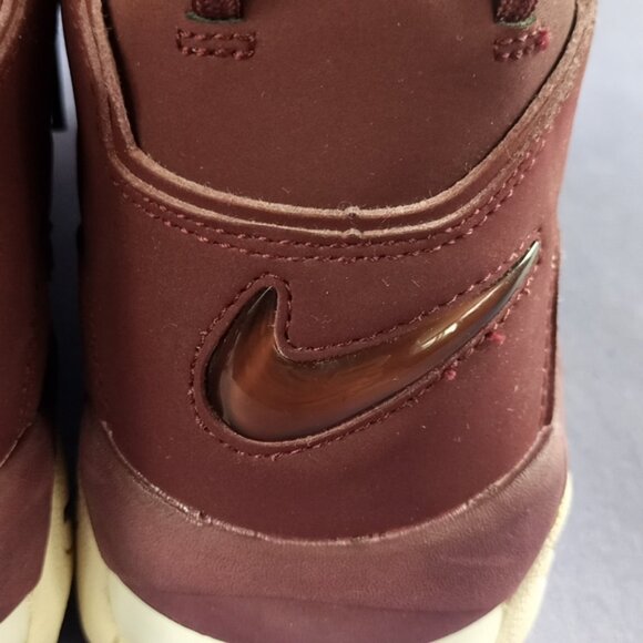 Nike Air More Uptempo Burgundy Athletic Shoes "Night Maroon" - Picture 9 of 13